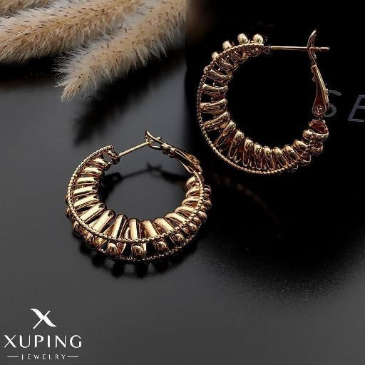 گوشواره طرح طلا حلقه ای ضد حساسیت ژوپینگ1143