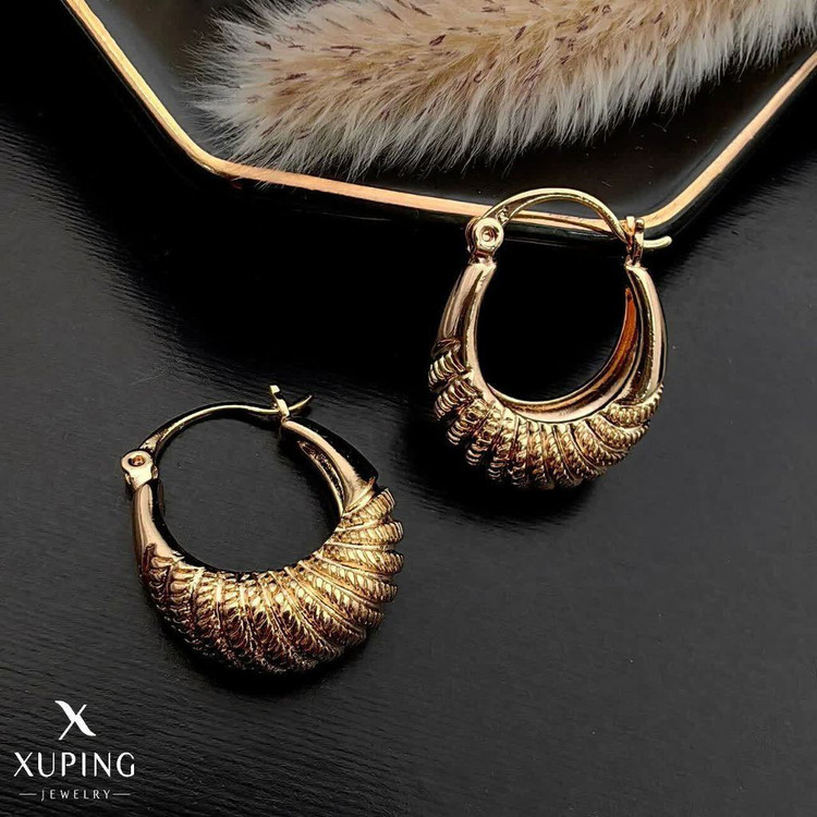 گوشواره حلقه ای طرح طلا ژوپینگ