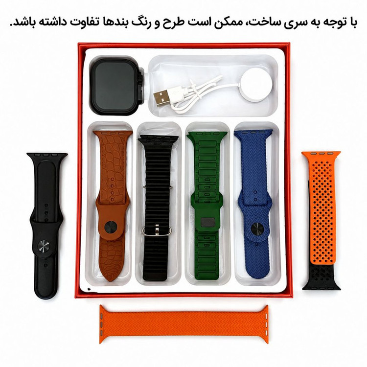ساعت هوشمند 49 میلی متری زد تی مدل Seven Plus One 7+1 با بند سیلیکونی