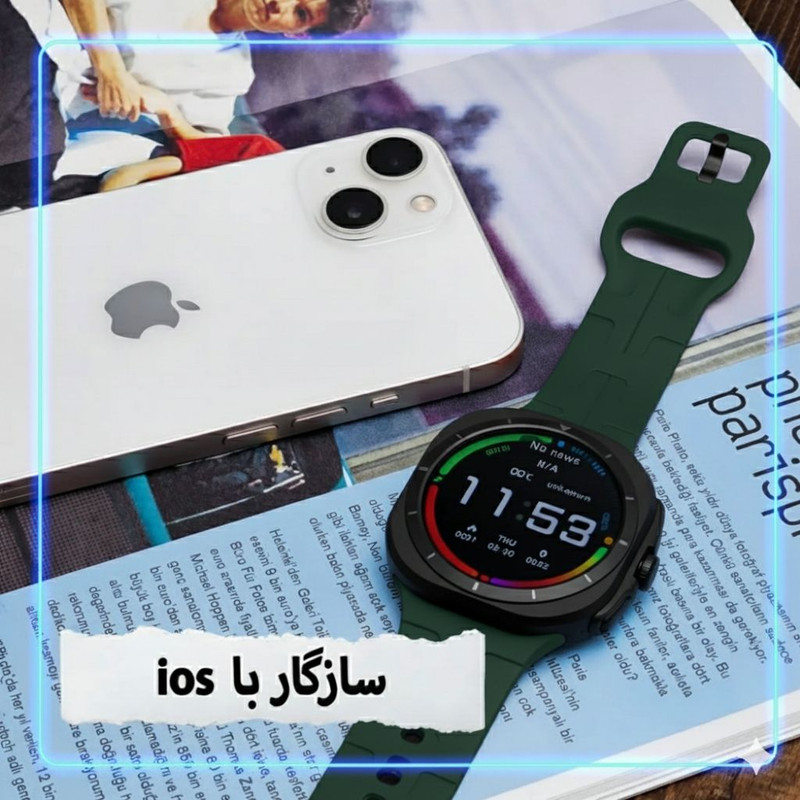 ساعت هوشمند ۴۶ میلی متری اوکپو مدل OK5 با ۷ بند متنوع