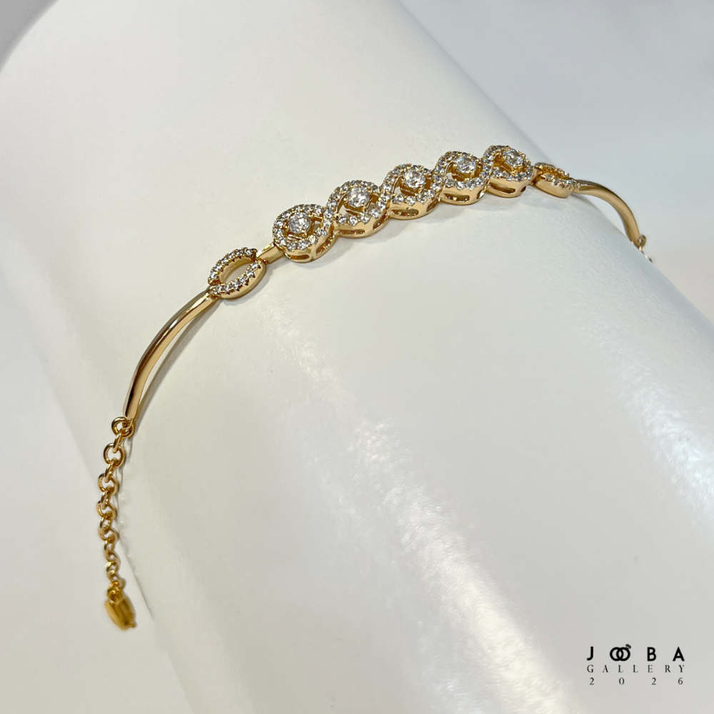 دستبند جواهری نگیندار ژوپینگ کد 1101502342