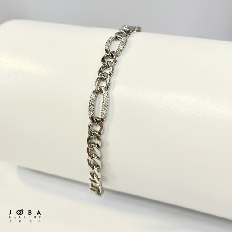 دستبند کارتیه نگینی نقره ای ژوپینگ کد 1101482100