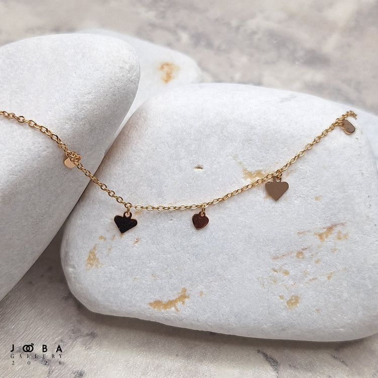 گردنبند قلب طلایی ژوپینگ کد 308110336