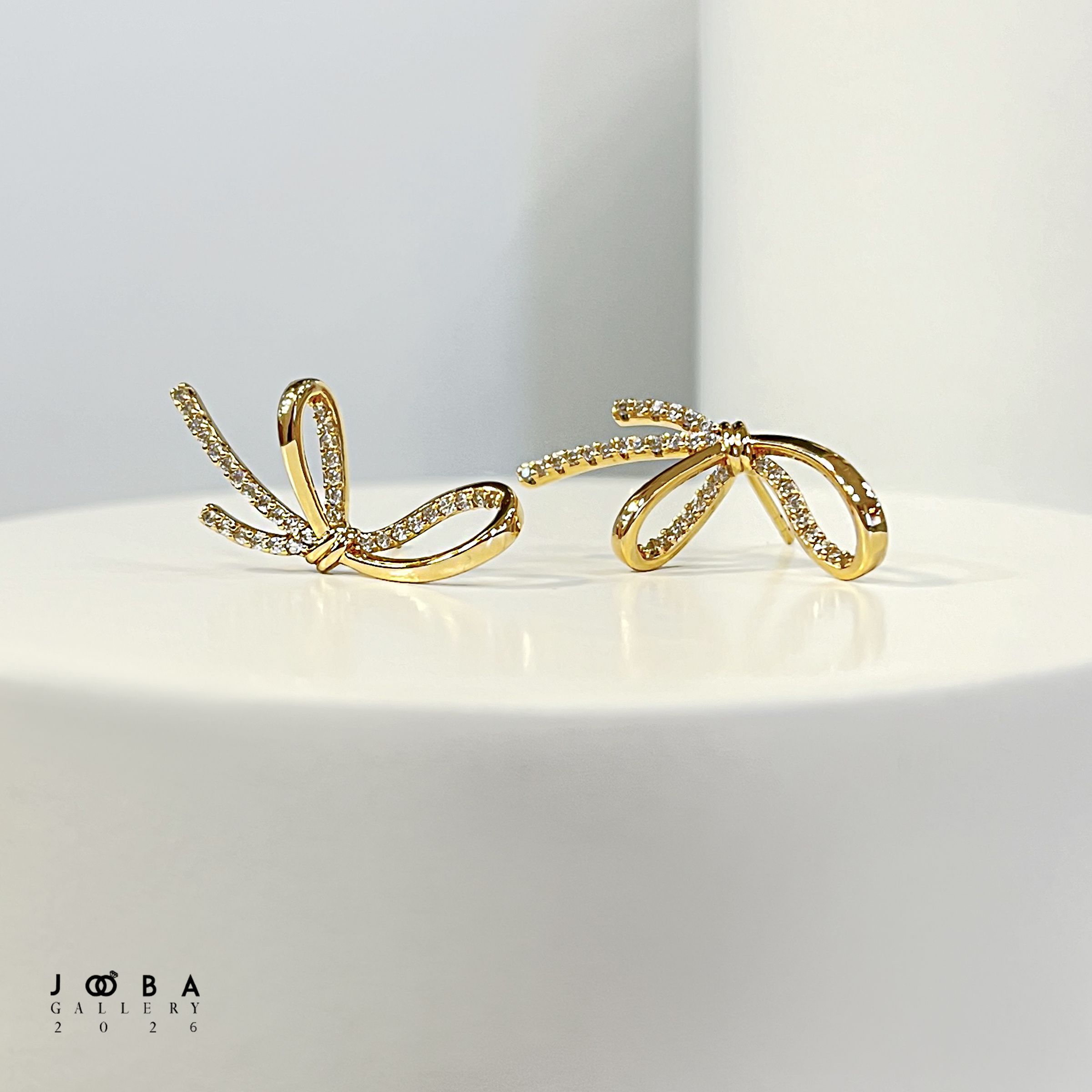 گوشواره پاپیون طلایی ژوپینگ کد 318090274