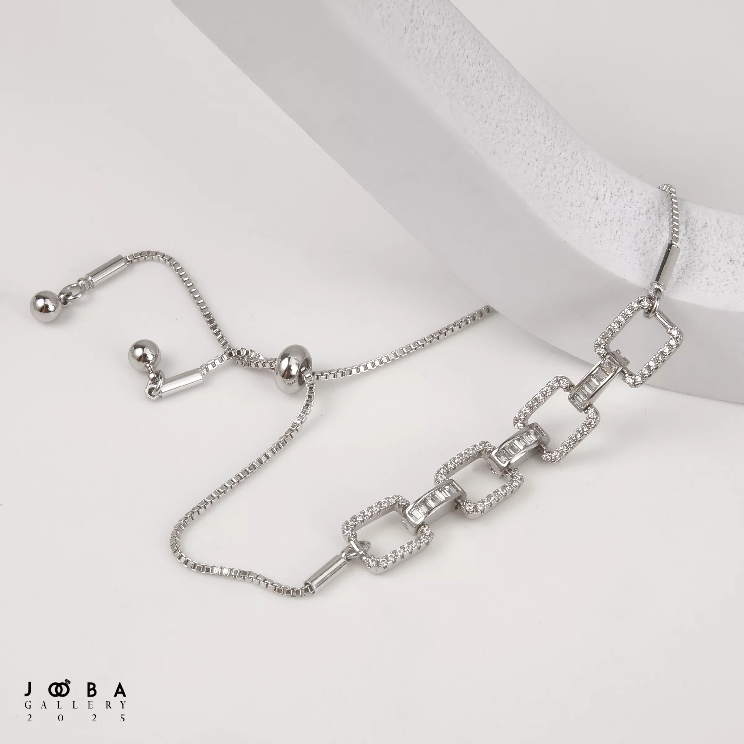 دستبند آسانسوری نقره ای ژوپینگ کد 1101902695