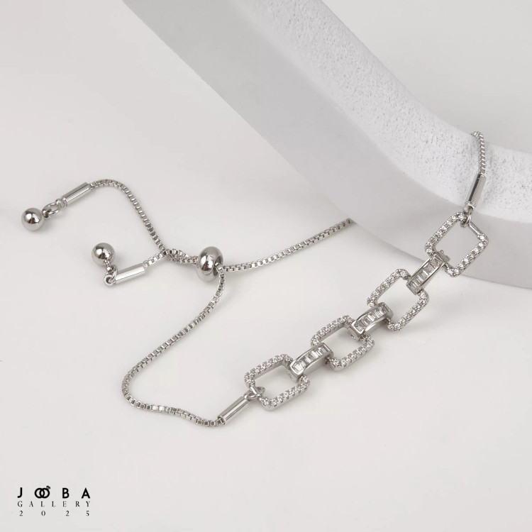 دستبند آسانسوری نقره ای ژوپینگ کد 1101902695