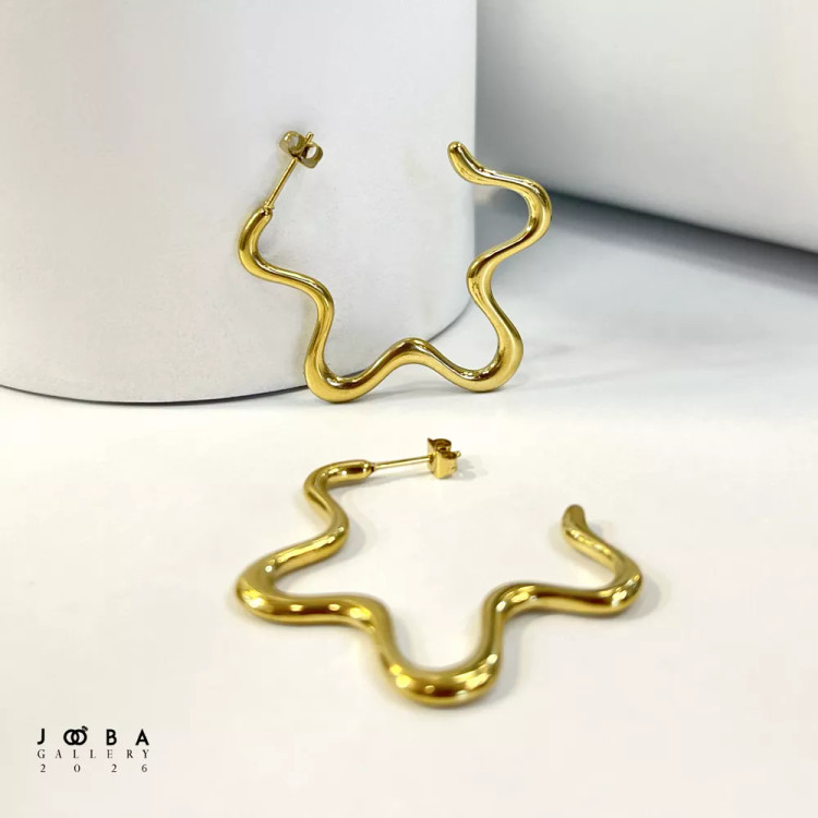 گوشواره ستاره طلایی ژوپینگ کد 318080245
