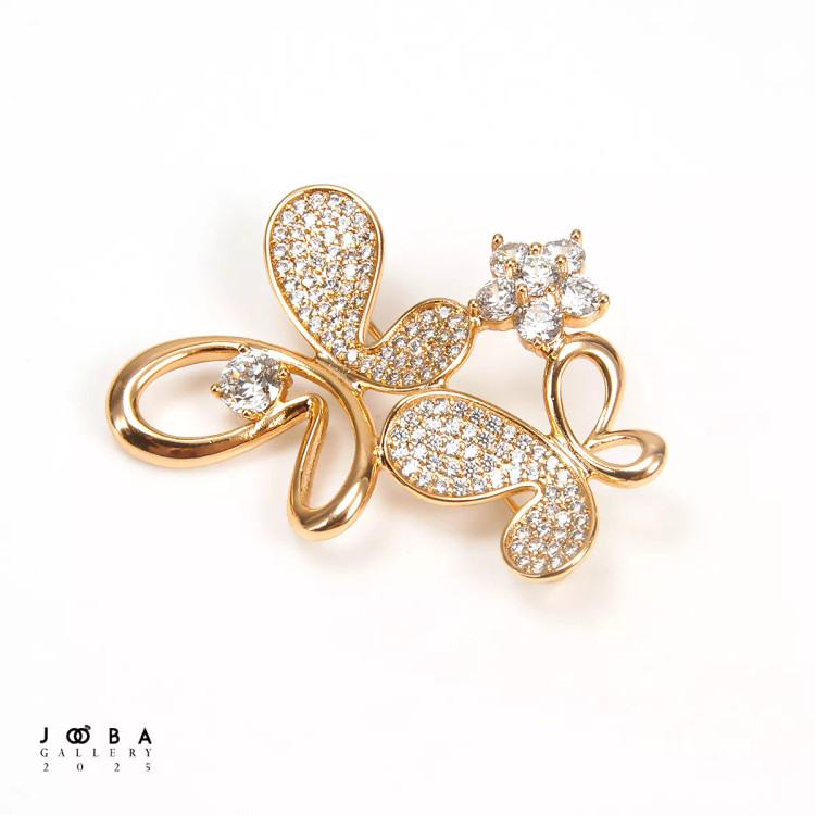 گل سینه دو پروانه طلایی ژوپینگ کد 1091482204