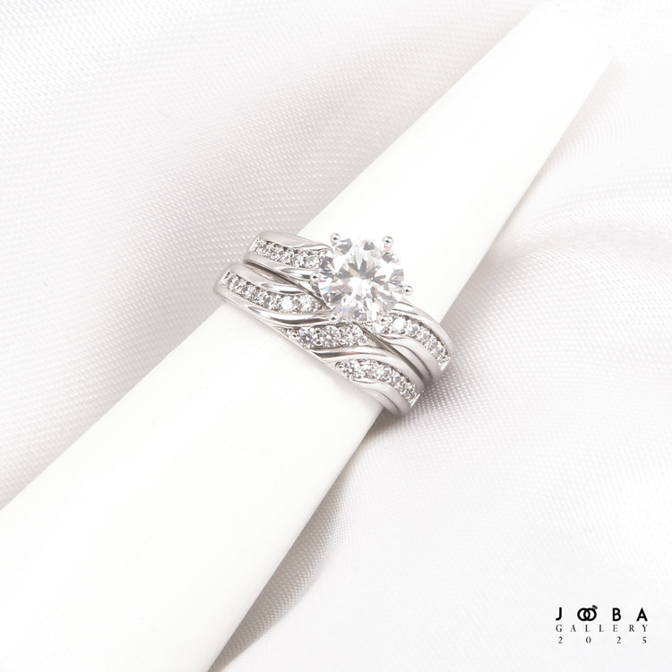 انگشتر دولاین تک نگین ژوپینگ 1011482201