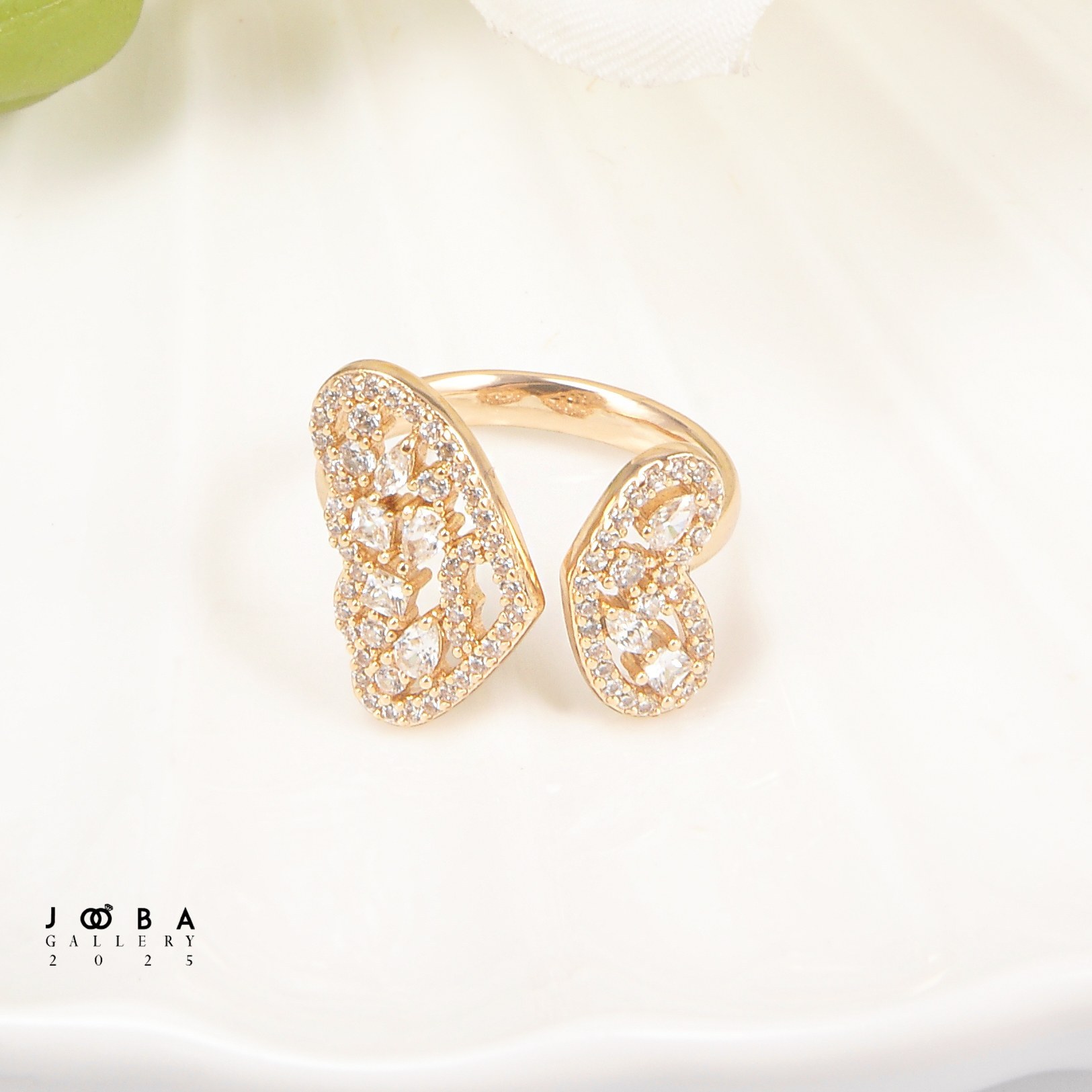 انگشتر جواهری پروانه ژوپینگ کد 1011482205