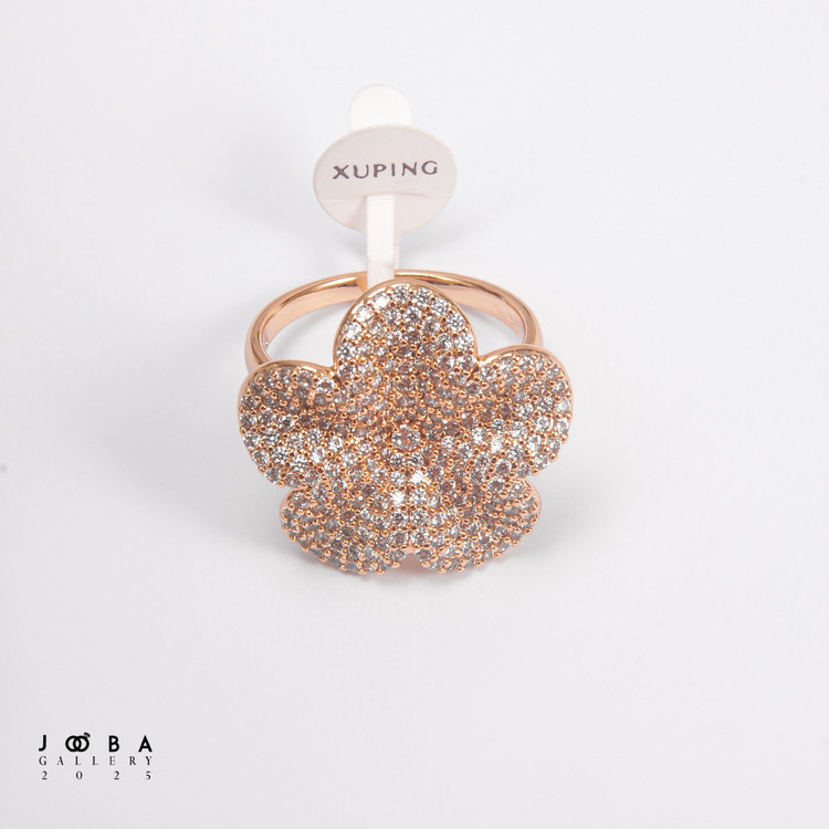 انگشتر فول نگین گل ژوپینگ کد 1011462174