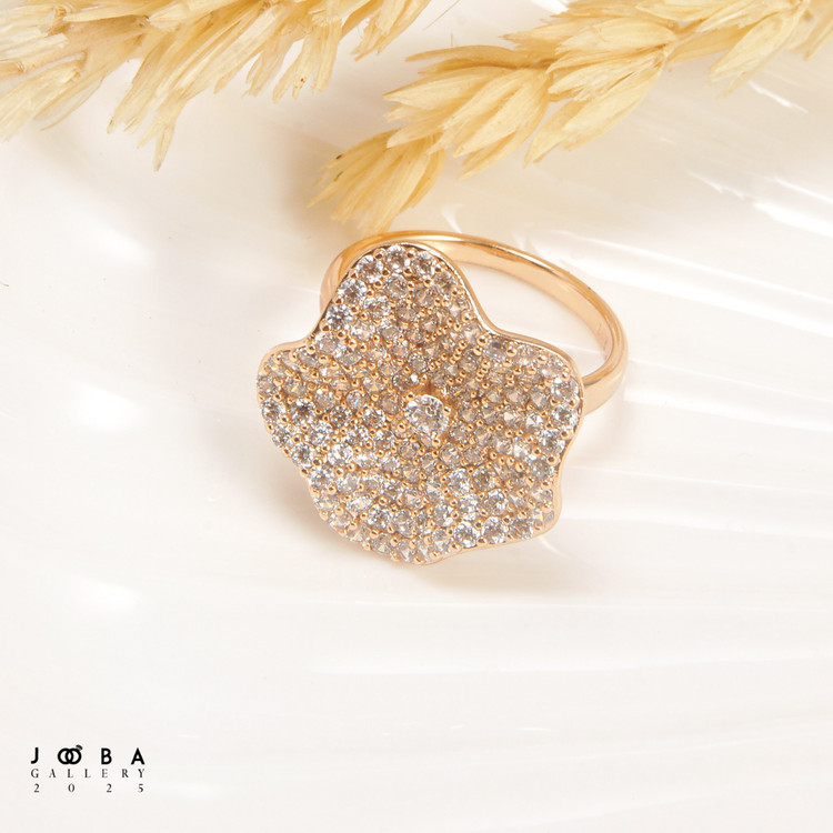انگشتر جواهری طرح گل ژوپینگ کد 1011221817