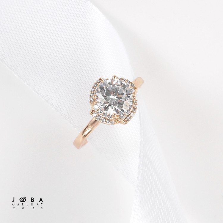 انگشتر جواهری تک نگین ژوپینگ کد1010851267