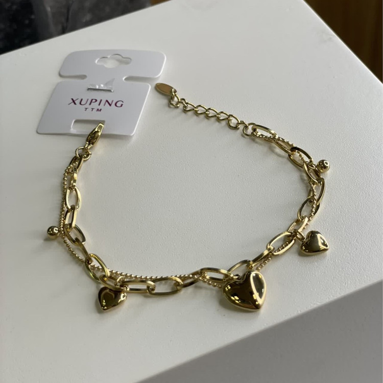 دستبند آویزدار قلب کد1101221817 ژوپینگ