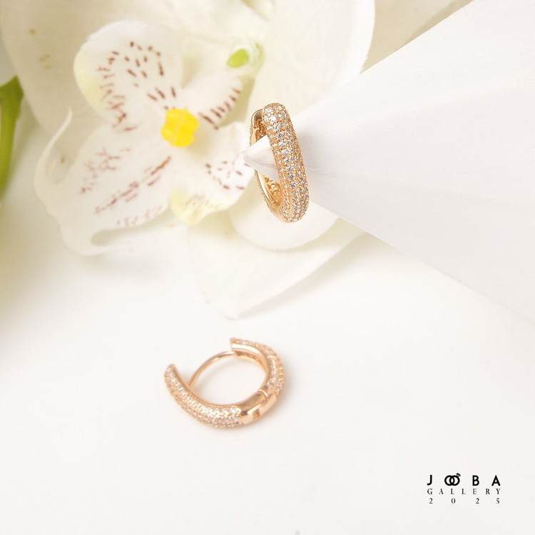گوشواره حلقه ای نگین دار کد 1121311672 ژوپینگ