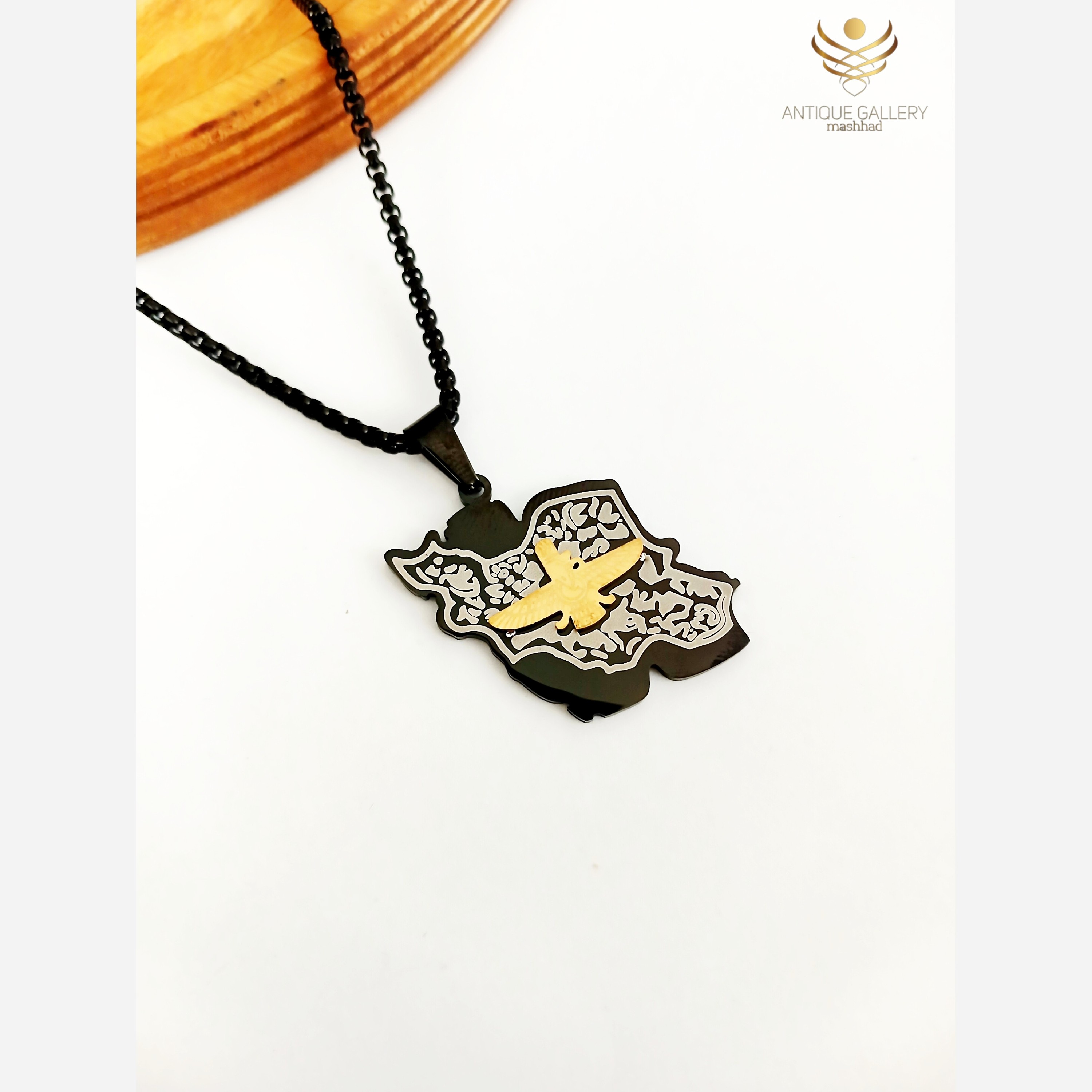 گردنبند نقشه ایران استیل. گردنبند فروهر استیل. گردنبند مردانه. گردنبند پسرانه