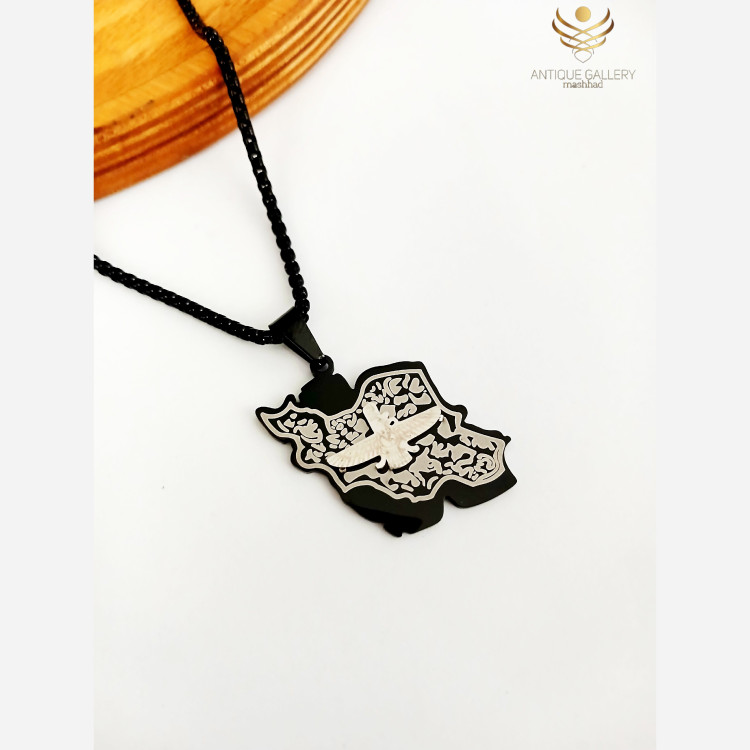 گردنبند نقشه ایران استیل. گردنبند فروهر استیل. گردنبند مردانه. گردنبند پسرانه