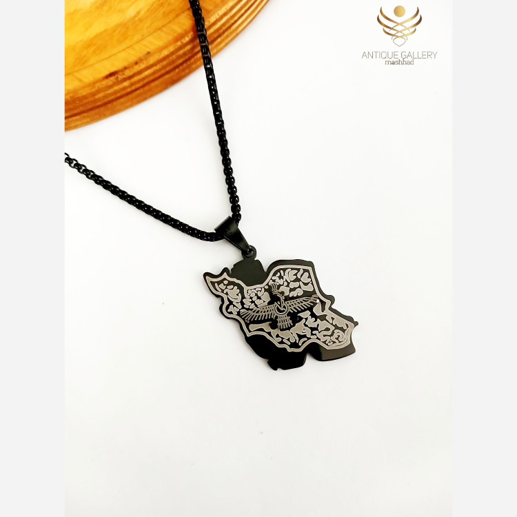گردنبند نقشه ایران استیل. گردنبند فروهر استیل. گردنبند مردانه. گردنبند پسرانه