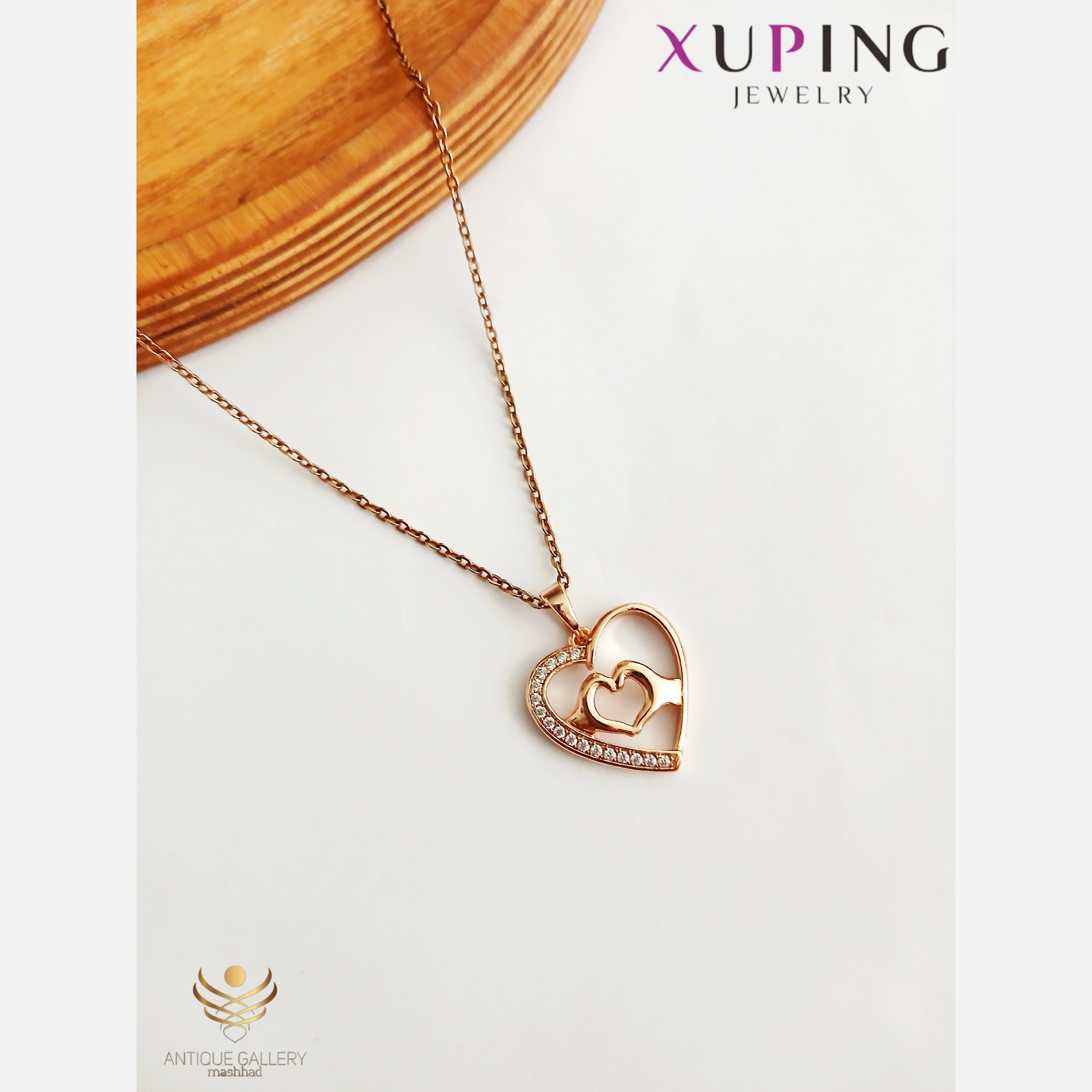 گردنبند ژوپینگ مدل قلب کد 132. گردنبند زنانه. گردنبند دخترانه. گردنبند ضد حساسیت