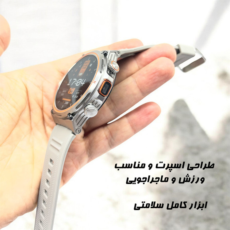 ساعت هوشمند 1.46 اینچی دیبت ویر مدل Power Edge AK81 با بند سیلیکونی