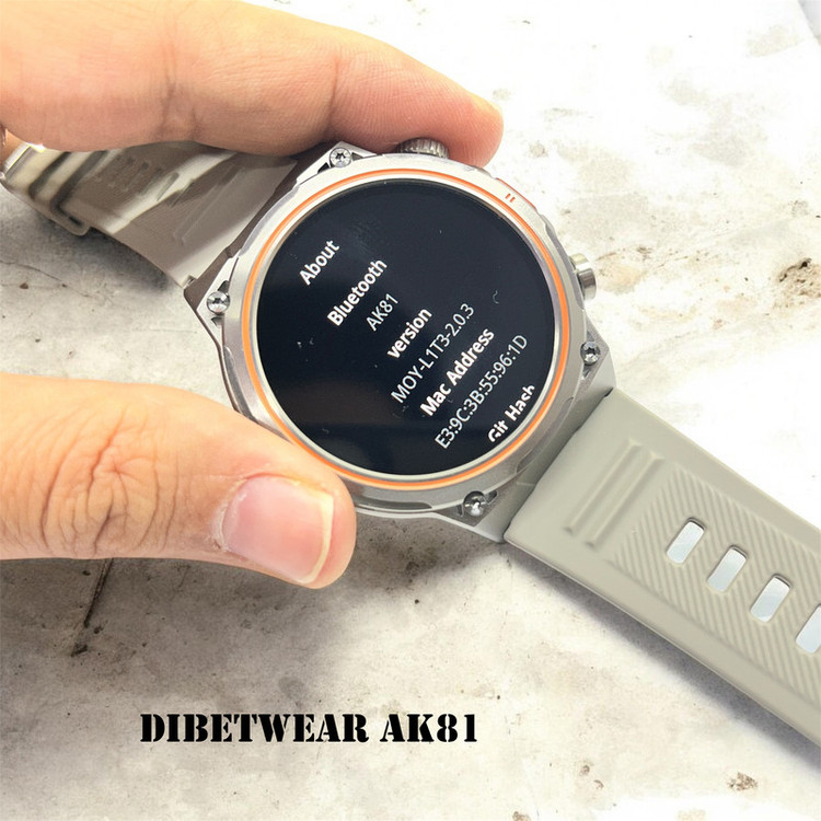 ساعت هوشمند 1.46 اینچی دیبت ویر مدل Power Edge AK81 با بند سیلیکونی