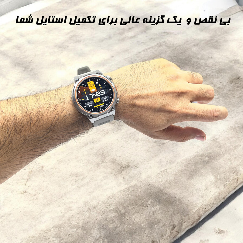 ساعت هوشمند 1.46 اینچی دیبت ویر مدل Power Edge AK81 با بند سیلیکونی