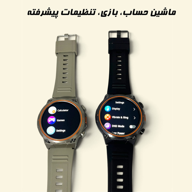 ساعت هوشمند 1.46 اینچی دیبت ویر مدل Power Edge AK81 با بند سیلیکونی