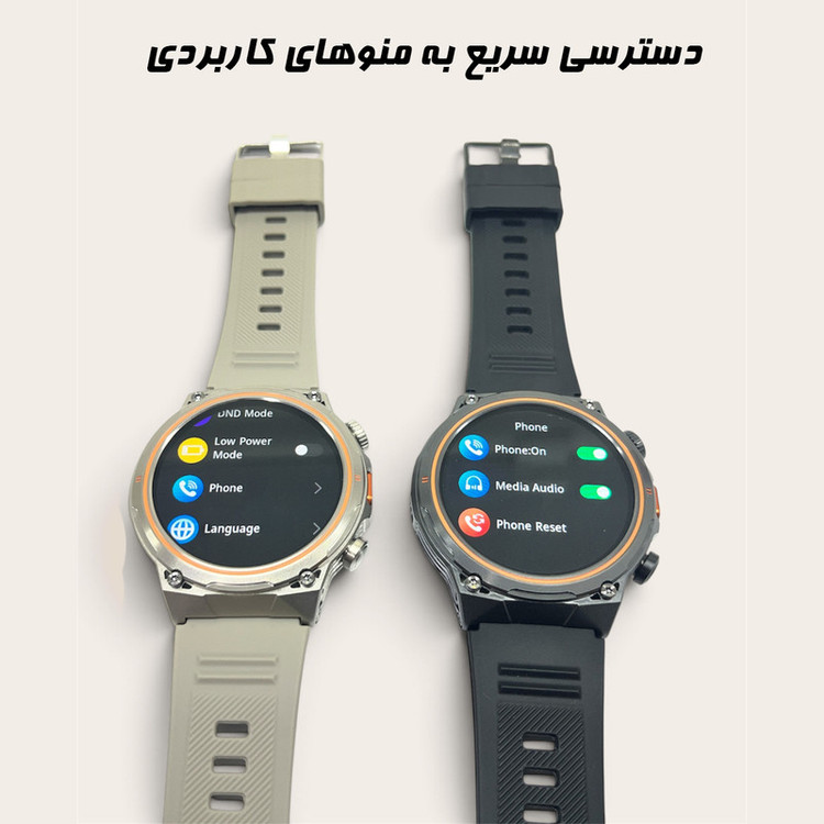 ساعت هوشمند 1.46 اینچی دیبت ویر مدل Power Edge AK81 با بند سیلیکونی