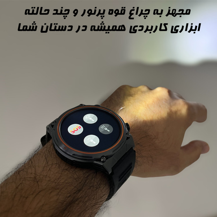 ساعت هوشمند 1.46 اینچی دیبت ویر مدل Power Edge AK81 با بند سیلیکونی