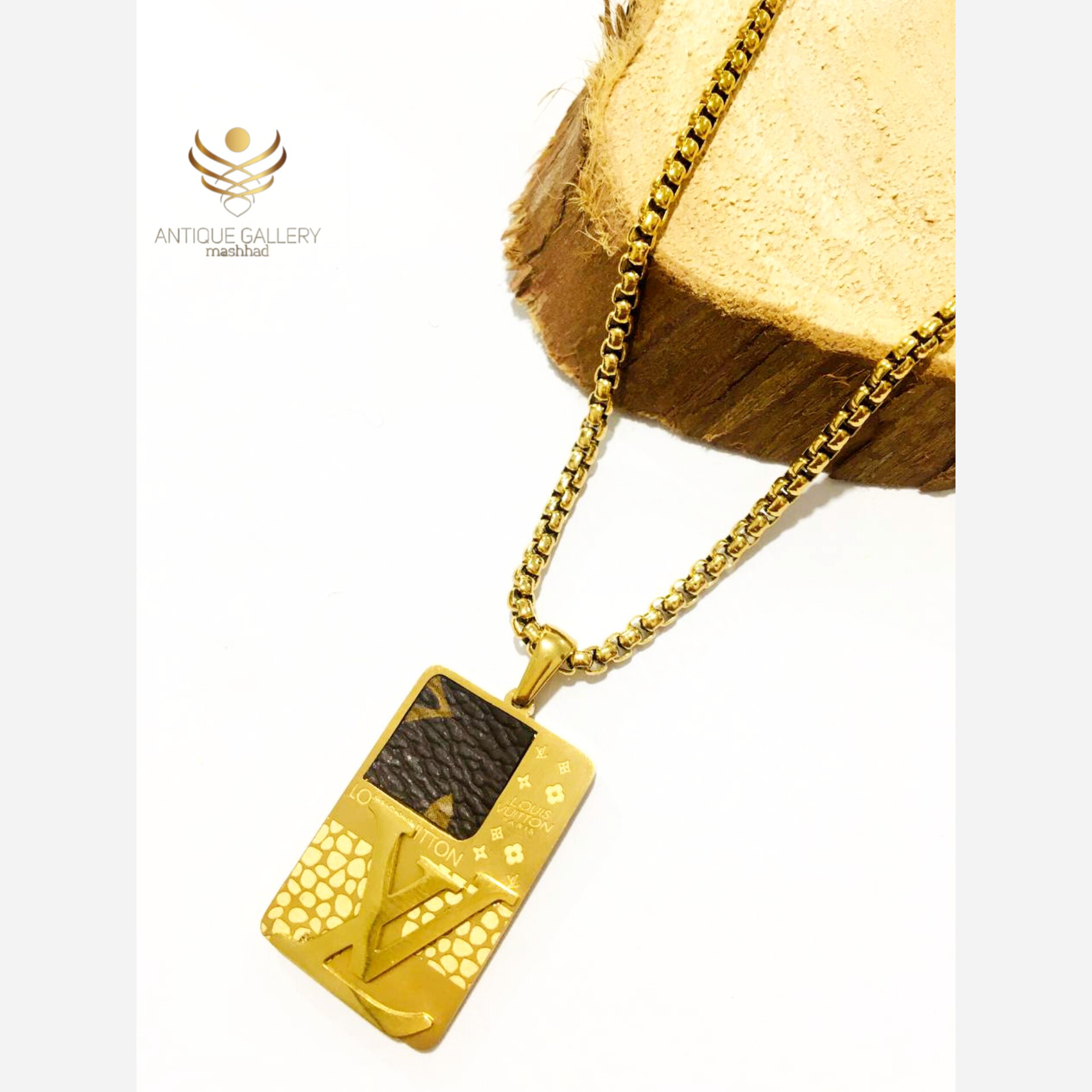 گردنبند استیل مردانه   گردنبند لویس وایتون