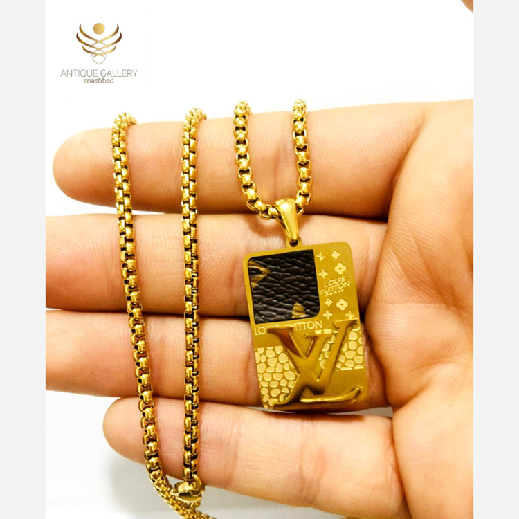 گردنبند استیل مردانه گردنبند لویس وایتون