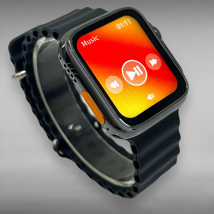 ساعت هوشمند میکروویر مدل Ulta3 Mini پشتیبانی از زبان فارسی کنترل موسیقی محافظ ضد ضربه بند سیلیکونی