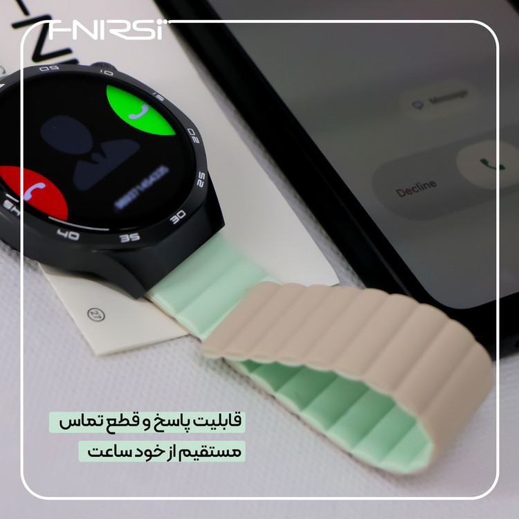 ساعت هوشمند 47 میلی متری فنیرسی مدل S370i با بند سیلیکونی