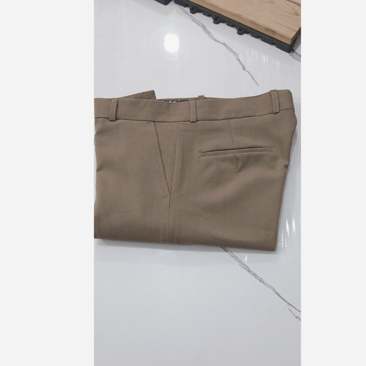 شلوار پارچه ای قهوه ای نخی درجه یک