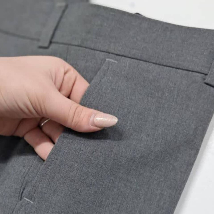شلوار پارچه ای طوسی نخی درجه یک