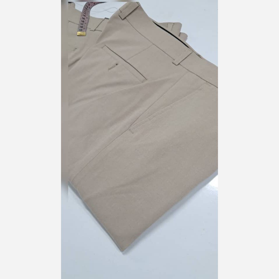 شلوار پارچه ای کرم نخی درجه یک
