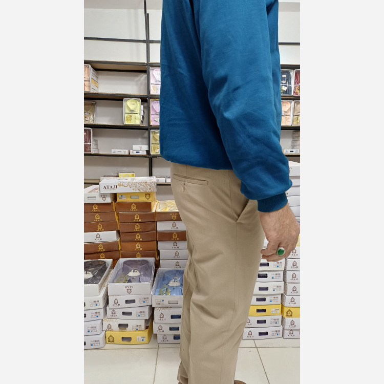 شلوار پارچه ای کرم نخی درجه یک