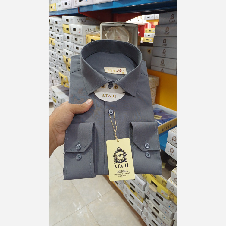 پیراهن مردانه طوسی