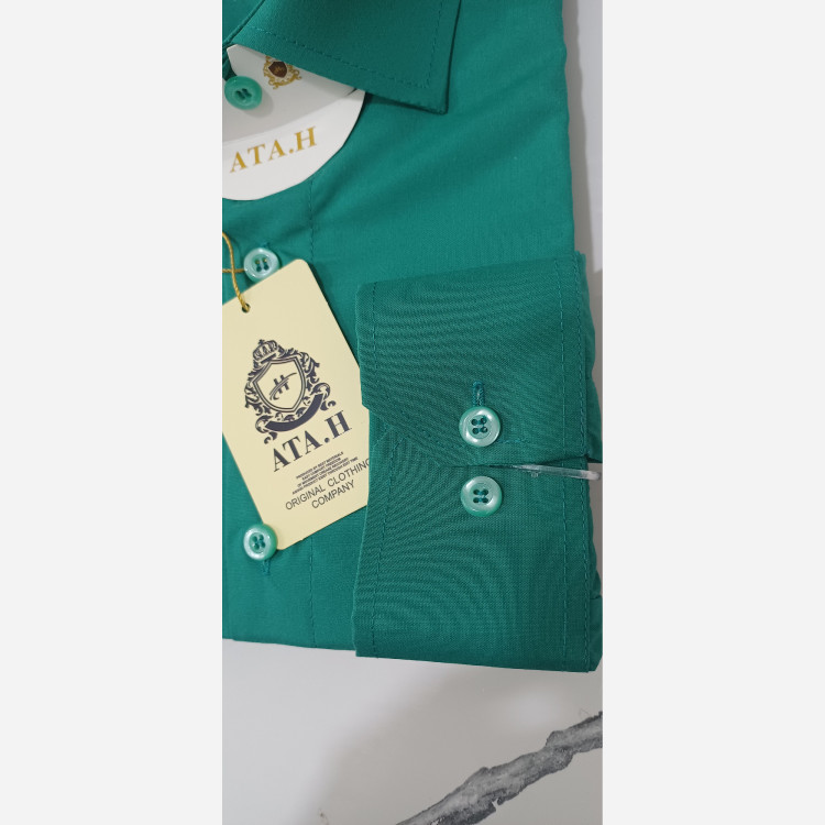 پیراهن مردانه سبز زمردی درجه یک