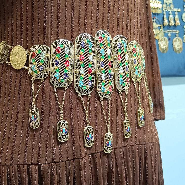 کمربند طلا آرزوها/عروسی/طرح طلا/لاکچری/دستساز/بدلیجات روح گندم /