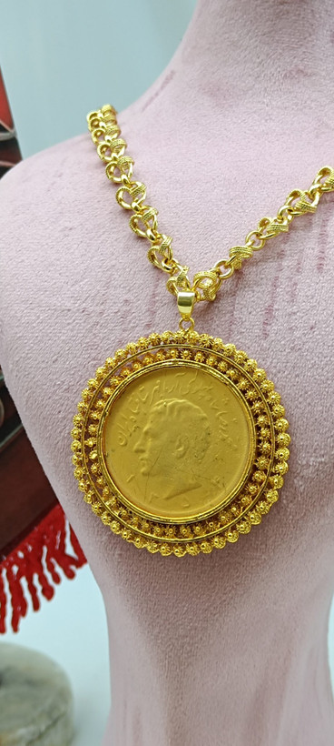زنجیر تابیده طرح طلا/بدلیجات روح گندم/دستساز