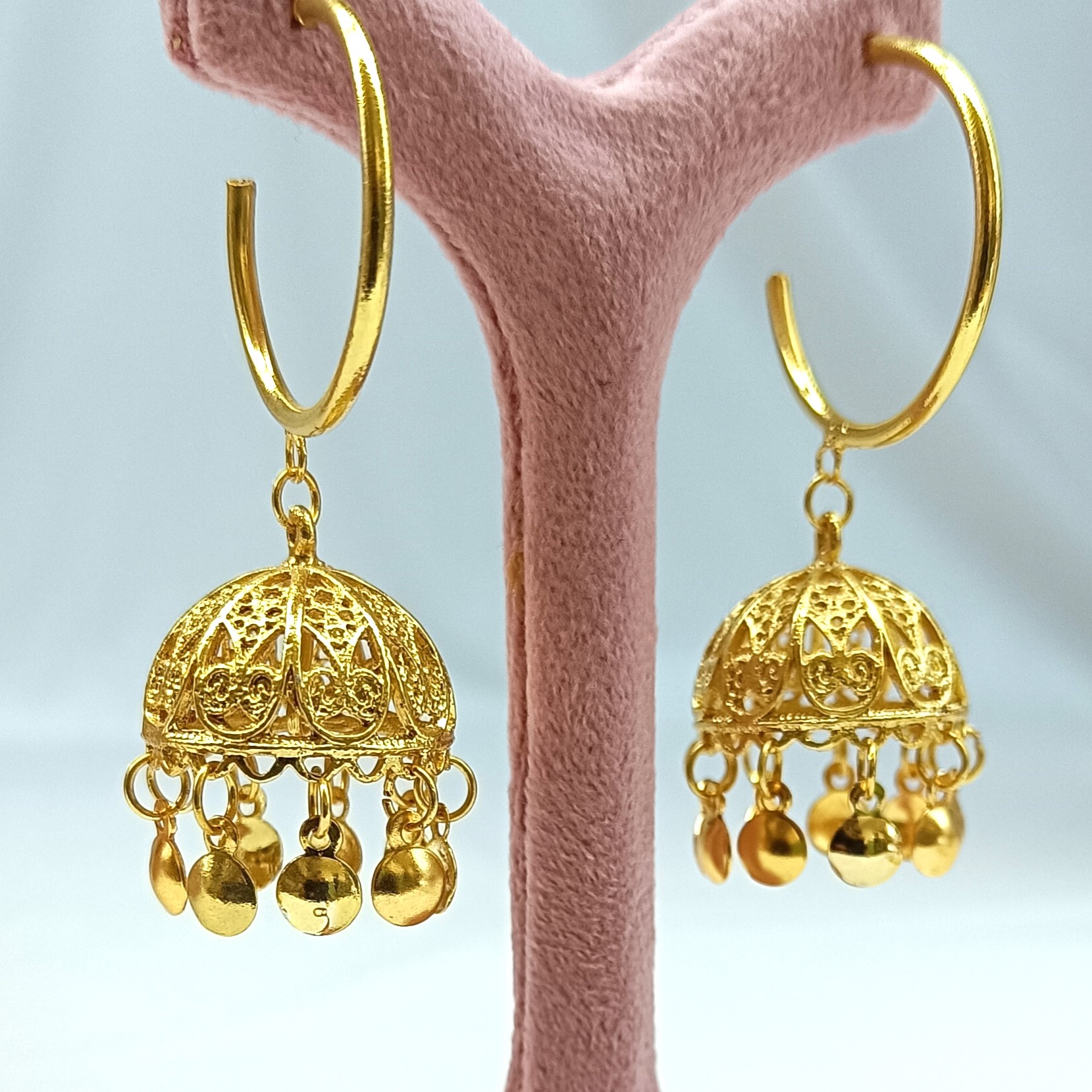 گوشواره هندی لوستری | جشن و مراسم | بدلیجات روح گندم