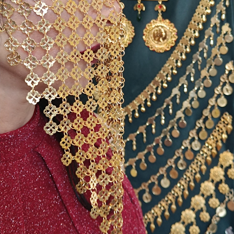 زره صورت مارشا/روح گندم/طرح طلا/لاکچری/دستساز