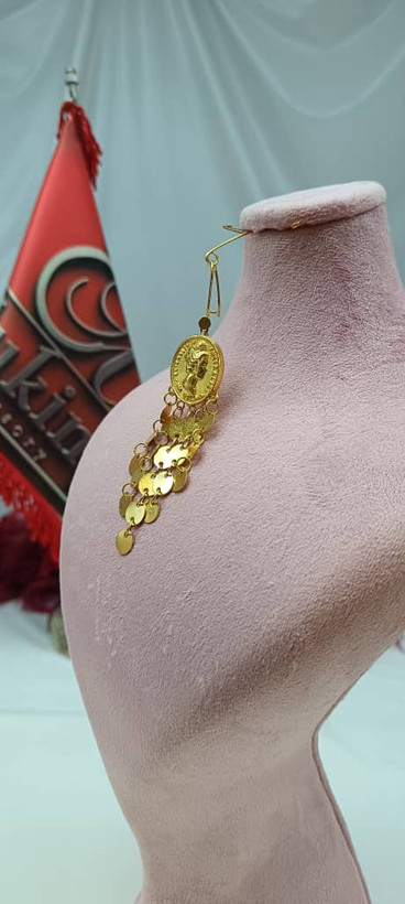 گوشواره الیزابت Gu125/عروسی/طرح طلا/لاکچری/دستساز
