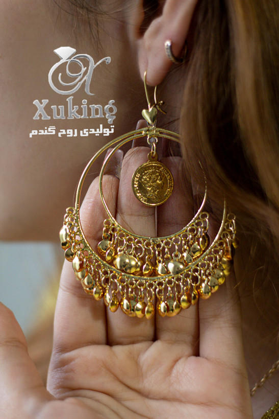 گوشواره ملکه آرتادین/عروسی/طرح طلا/لاکچری/دستساز