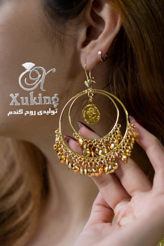 گوشواره ملکه آرتادین/عروسی/طرح طلا/لاکچری/دستساز