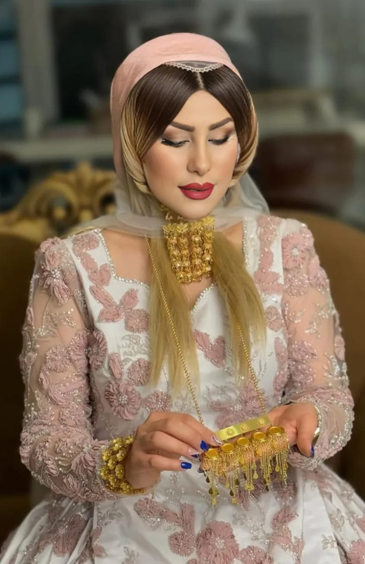 ست زیورآلات لوستری/عروسی/طرح طلا/لاکچری/دستساز