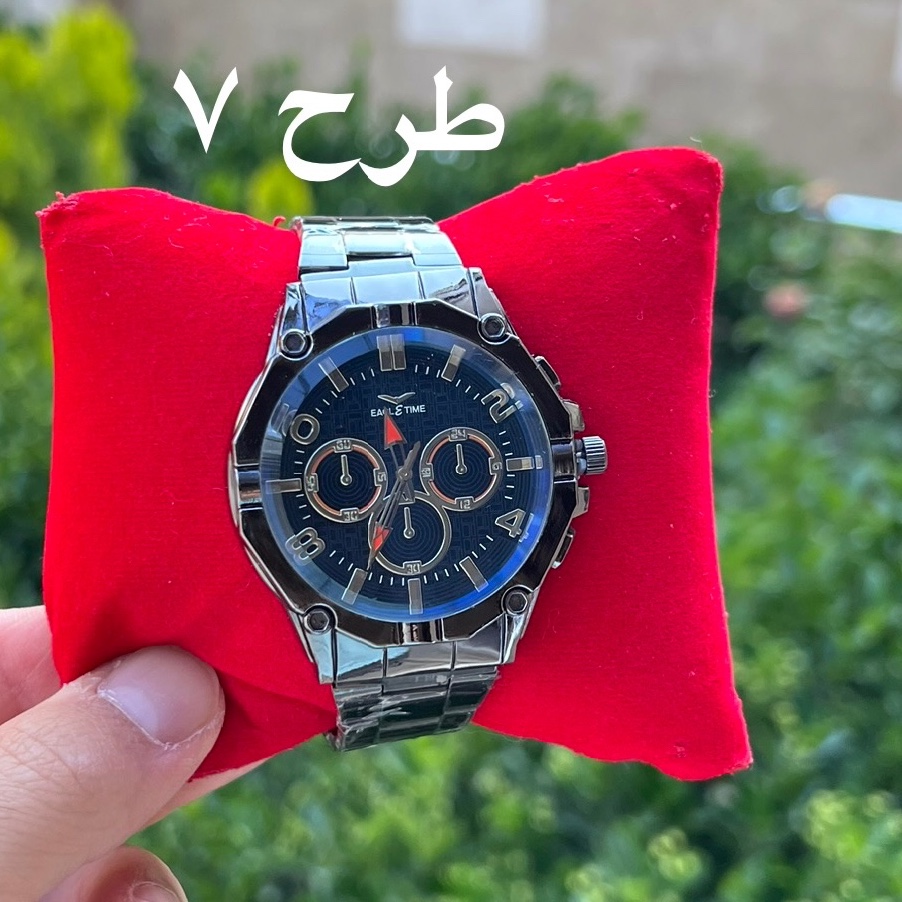 ساعت تمام مشکی مردانه و پسرانه بند فلزی شیک