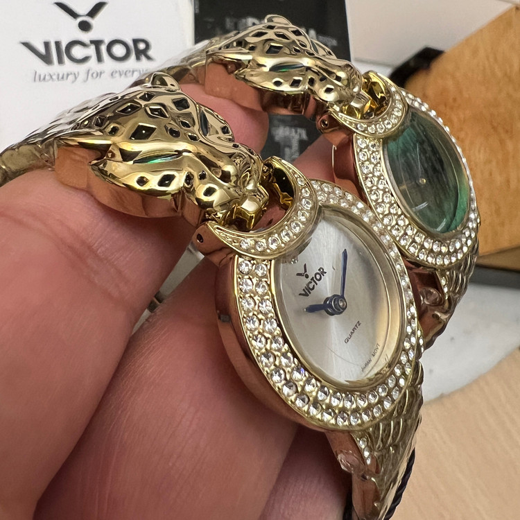 ساعت اورجینال سوپرلوکس برند ویکتور طرح پنتر لئوپار کارتیر PANTHERE DE CARTIER