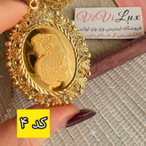 گردنبند شمایل زنانه طرح طلا شمش رنگ ثابت ویژه روز مادر